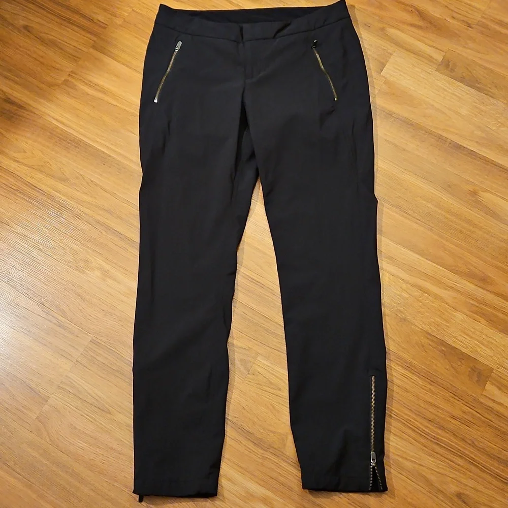 Athleta Black Pants with Zipper Details Size 12 - Picture 6 of 8